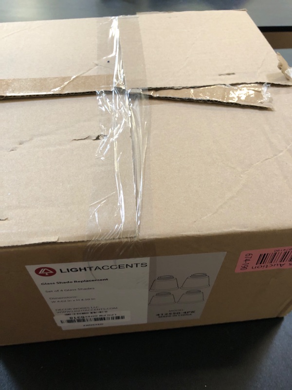 Photo 1 of LIGHTACCENTS Ceiling Fan Light Covers - Frosted White Glass 4-Pack, Fixture Replacement Globes & Shades, Ceiling Fan Globe Replacement, Ceiling Light Shade, Light Fixture Cover