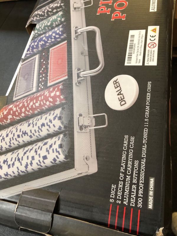 Photo 1 of Poker Chip Set - 300PCS Poker Chips with Aluminum Case, 11.5 Gram Chips for Texas Holdem Blackjack