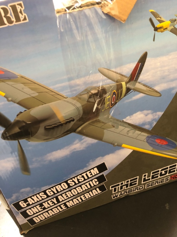 Photo 1 of RC Plane Spitfire Fighter 2.4Ghz 4CH Remote Control Aircraft Ready to Fly for Adults Kids Airplane Radio Controlled Plane with Xpilot Stabilization System 761-12