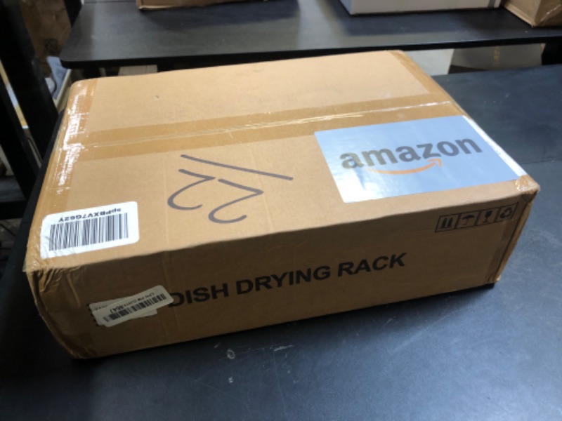 Photo 1 of BOOSINY 2 Tier Dish Drying Rack and Drainboard Set, Large Stainless Steel Dish Drainers for Kitchen Counter, Dish Strainer Shelf with Cup-Holder ?Grey?