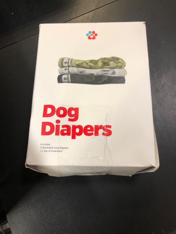 Photo 2 of Pet Parents® Washable Dog Diapers (3pack) + Extendrs® of Durable Doggie Diapers, Premium Dog Diapers Female & Male (Large, Camo)