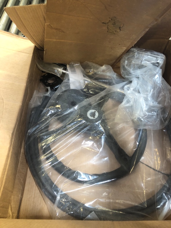 View 2 of Marine Outboard Rotary Steering System Kit with 15 Feet Steering Control Cable and 13.5" Steering Wheel Fits for Mechanical/Manual Steering of Yachts, Fishing Boats and Other Waterborne Vehicles