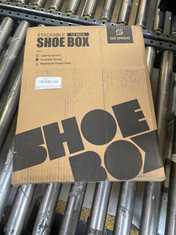 Photo 1 of SEE SPRING X-Large Shoe Storage Box Fit Size 11, Clear Plastic Stackable Shoe Organizer for Closet, Space Saving Sneaker Shoe Rack Containers Bins Holders for Entryway, Under Bed, 12 Pack Clear