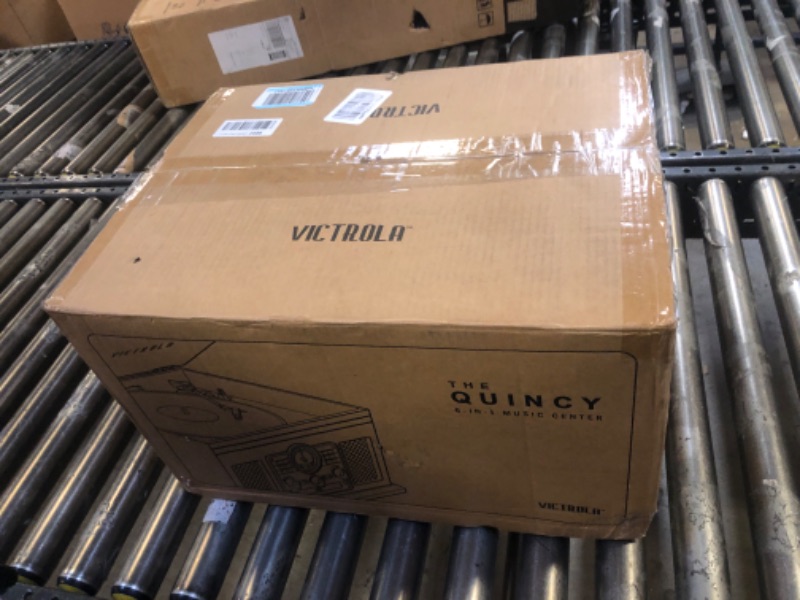 Photo 1 of Victrola Nostalgic 6-in-1 Bluetooth Record Player & Multimedia Center with Built-in Speakers - 3-Speed Turntable, CD & Cassette Player, FM Radio | Wireless Music Streaming | Mahogany