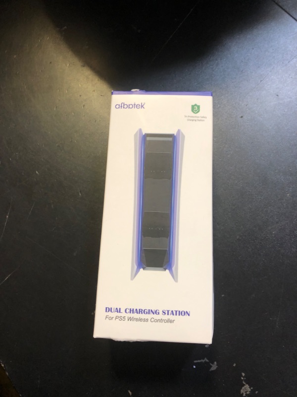 Photo 1 of PS5 Controller Charger, PS5 Controller Charging Station Dock, Fast Dual Charging for Dualsense, PlayStation 5 Controller with Wireless Controller Accessories, Blue LED ON/Off Automatically afbptek