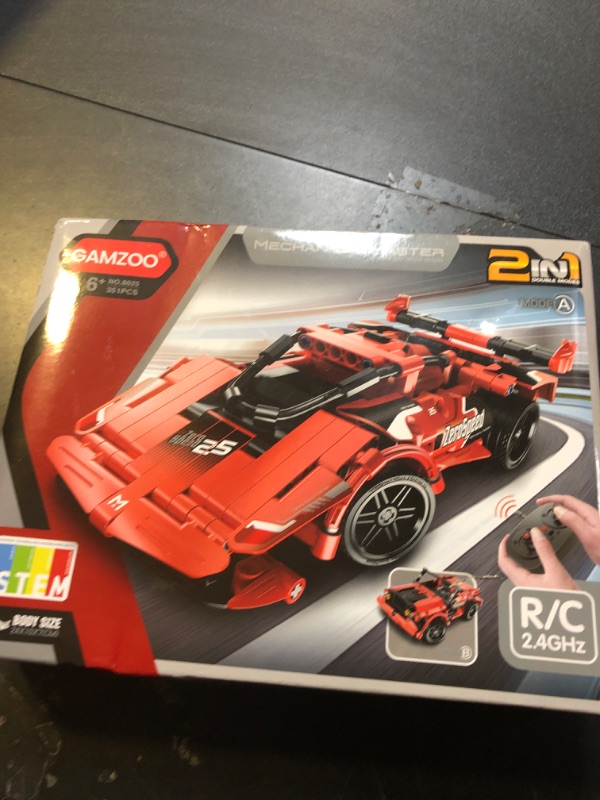 Photo 2 of RC Toy Best Birthday Gifts for Age 6 7 8 9 10 11 12 Years Old Kids Boys Girls 2 in 1 Remote Control Racing Car Building Blocks 351 Pcs DIY Building Kits Engineering Construction Toy