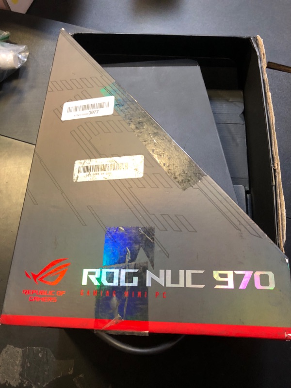 Photo 5 of ROG NUC 970 Full System Mini PC with Intel 14th Gen Core Ultra 9 185H, NVIDIA GeForce RTX 4070 Discrete Graphics, 32GB DDR5 RAM, 1TB PCIe G4x4 NVMe SSD, Win 11, ARGB Lighting, Vertical Stand Included