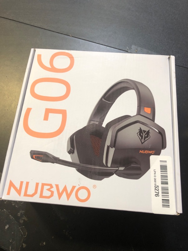 Photo 2 of NUBWO G06 Dual Wireless Gaming Headset with Microphone for PS5, PS4, PC - 23ms Low Latency Audio - 100-Hour of Playtime - 50mm Drivers (Black-Orange)