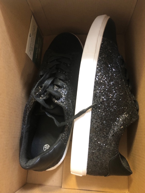 Photo 2 of black glitter shoes 