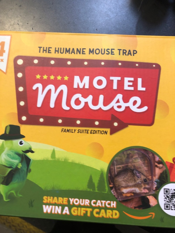 Photo 2 of Motel Mouse Humane No Kill Live Catch and Release Mouse Traps, Reusable with Cleaning Brush - 4 Pack