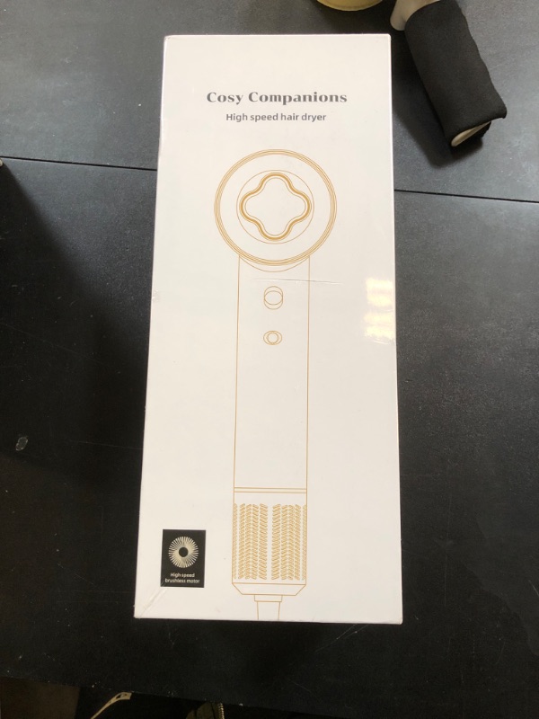 Photo 1 of Hair Dryer, 150000 RPM High-Speed Brushless Motor Negative Ionic Blow Dryer for Fast Drying, Low Noise Thermo-Control Hair-Dryer-with-Diffuser and Nozzle