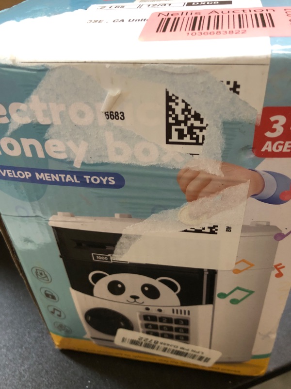 Photo 2 of Piggy Bank for Kids, Money Bank for Girls Boys Teen Adults Electronic ATM Machine Password Cash Coin Can with Stickers, Toy for 5 6 7 8 9 10 11 12 Year Old Children Birthday Gifts