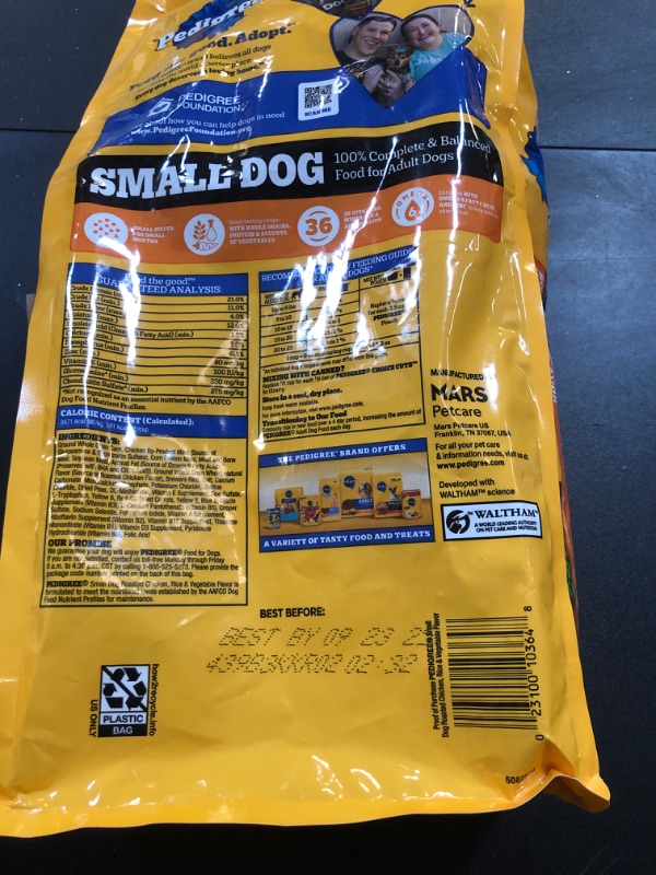 Photo 2 of Pedigree Small Breed Nutrition Food for Dog, 3.5 Pound -- 5 per case.