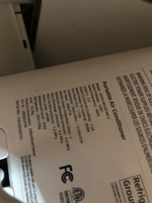 Photo 1 of *UNABLE TO TEST CABLE MESSED UP** Portable-Air-Conditioners-16,000-Btu - AC Unit 5 in 1 Wifi Smart Air Conditioner with APP, Fan & Dehumidifier, Remote, 24H, Window Kits Included Cooling for Large Room Indoor