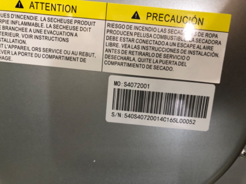 Photo 1 of *UNALE TO FULLY TEST*  Kenmore 7.0 cu. ft. Front Load Electric Dryer-with Guard to Reduce Wrinkles & Static-Sanitize and Smart Sensor Drying-LED, White