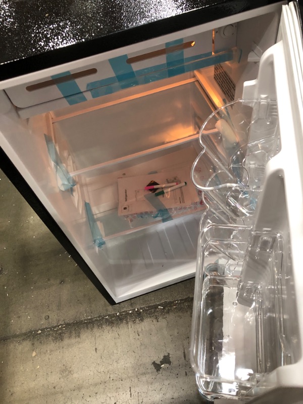 Photo 1 of (for parts/ turns on )  POWERS ON** Arctic Chef 3.2 Cu. ft. Compact Refrigerator with Eraser Board Door, RFR326, Black