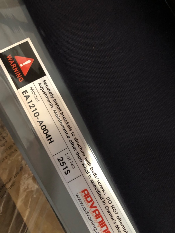 Photo 1 of *UNKNOWN OF ANY MAJOR DAMAGES* ADVANING Classic Series 12'X10' Electric Retractable Awning, 100% Acrylic UV+ Sun Shade Canopy, Navy (Solid), EA1210-A004H
