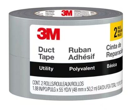 Photo 1 of 1.88 in. x 55 yds. Utility Duct Tape (4 Rolls/Pack)


