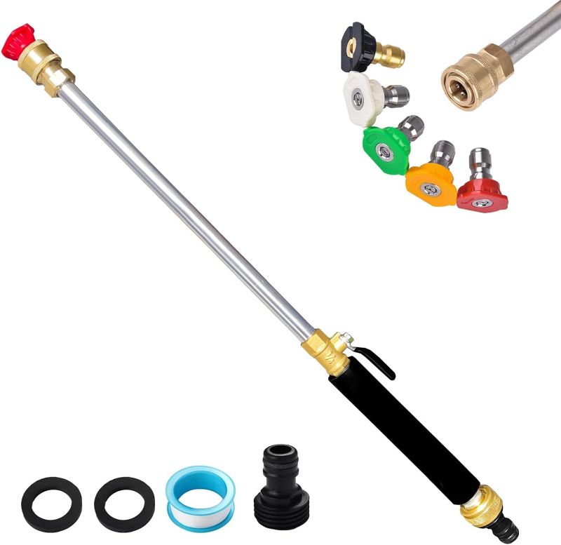 Photo 1 of 
Jet Nozzle for Garden Hose Power Washer Wand Hydro Jet High Pressure Washer Tools with 5 Different Nozzles and Hose Quick Connectors, 2-in-1 Hydro Jet...