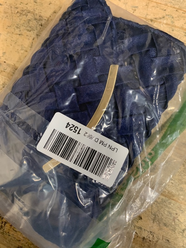Photo 1 of (BAGGED) Venoline Satin Evening Bag Women Small Dressy Clutch Handbag Formal Purse for Wedding/Prom/Black tie Party Navy blue