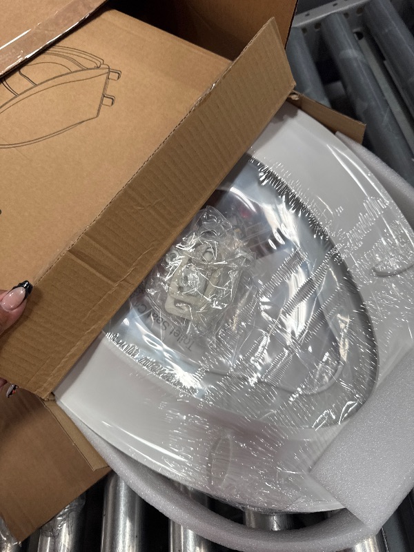 Photo 1 of (Missing hardware) Toilet Seat, Elongated Toilet Seat with Toddler Seat Built in, Potty Training Toilet Seat Elongated 