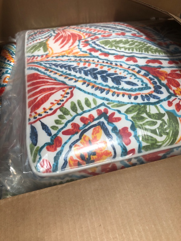 Photo 1 of (3 cushions and 3 pillows) JMGBird Outdoor Cushion Tufted Pillow, Deep Seat Outdoor Chair Cushion Set 22"x22" Patio Cushions for Outdoor Furniture