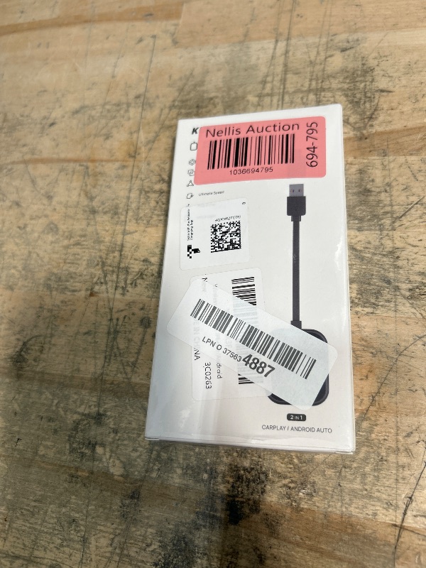 Photo 1 of **FACTORY SEALED** Wireless CarPlay Adapter 2024 Upgraded, 2 in 1 Wireless CarPlay & Android Auto Adapter Converts Factory Wired CarPlay to Wireless, Plug and Play Car Play Wireless Adapter, Compatible iPhone/Android
