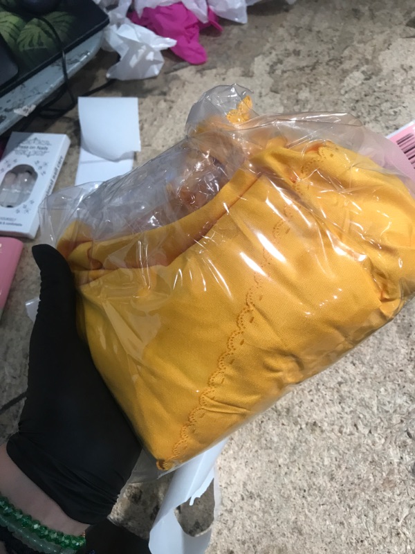 Photo 1 of Yellow Photo Backdrop for Photoshoot Yellow Background for Photography Photo Backdrop Curtain for Party 5 x 7 FT