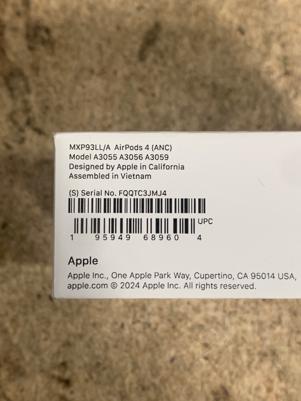 Photo 1 of ***SEE NOTES*** 
Apple AirPods 4 Wireless Earbuds, Bluetooth Headphones, with Active Noise Cancellation, Adaptive Audio, Transparency Mode, Personalized Spatial Audio, USB-C Charging Case, Wireless Charging, H2 Chip