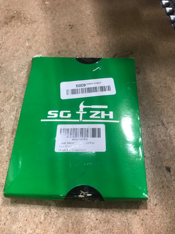 Photo 1 of #12 x 1" Sheet Metal Screws 100PCS 410 Stainless Steel Hex Washer Head Fast Self Tapping Screws by SG TZH