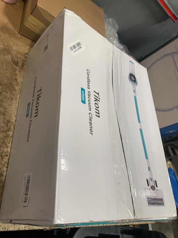 Photo 1 of ****PARTS ONLY *** Tikom V500 Cordless Vacuum Cleaner for Home, 40000Pa/450W Stick Vacuum with LED Touch Screen, Charging Wall Dock, Anti-Tangle, Lightweight Handheld Vacuum for Pet Hair, Hard Floor, Carpet, Blue