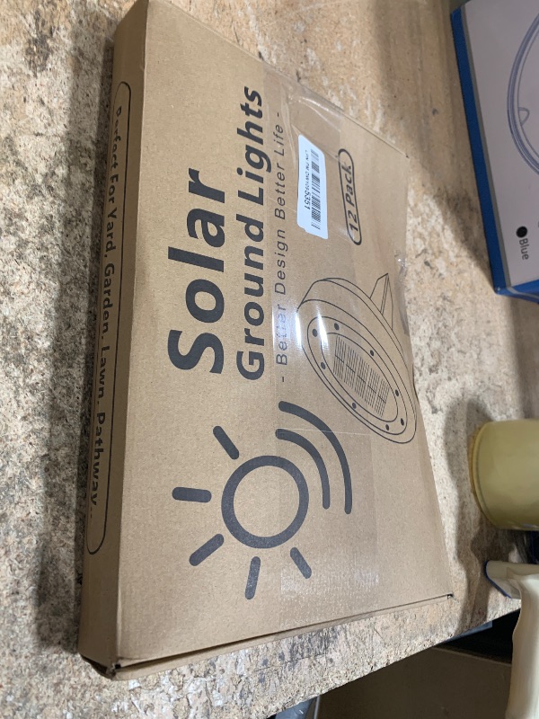 Photo 1 of Solar Ground Lights Outdoor 12 Pack Waterproof, Upgraded Solar Garden Lights with 4 Side Light, Stainless Steel Solar Powered Disc Landscape Light for Walkway Pathway Lawn Yard Patio Deck-Cool White