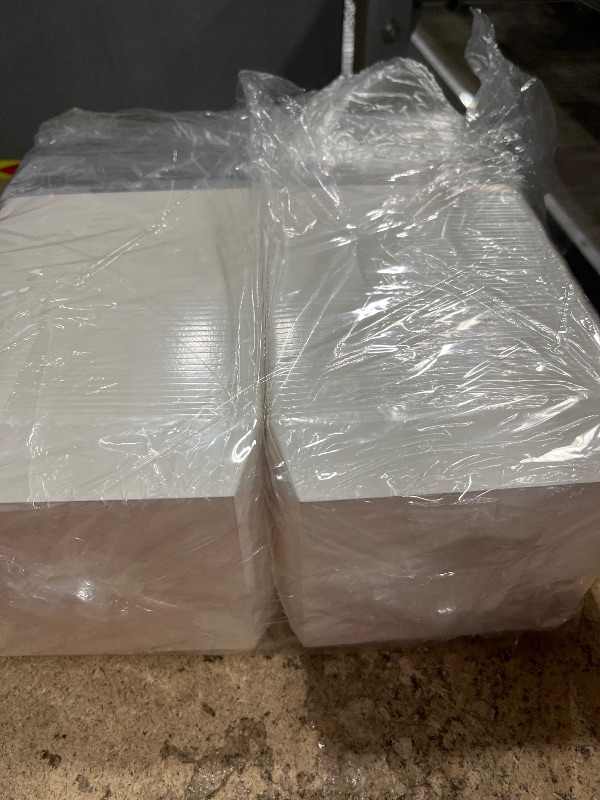 Photo 1 of 100 Pack Charcuterie Boxes with Clear Lids,5.5"×4.9"×2.4" Disposable Square Food Containers,Dessert Boxes,Paper Bakery Boxes with Cover for Sandwich, Cookies, Sushi, Cake Slice, Strawberries (white)