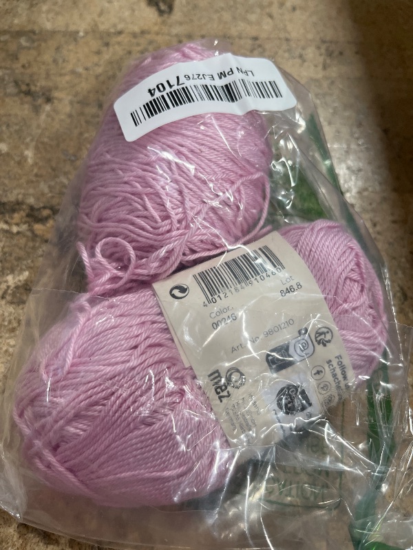 Photo 1 of [ Set of 2 Skeins ] SMC Catania Originals 100% Mercerized Cotton Yarn, Total 3.52 Oz. Each 1.76 Oz (50g) / 136 Yrds (125 m) Amigurumi Yarn Fine-Sport 2 (246 Pink)
