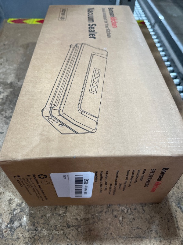 Photo 1 of [Updated 2025] Bonsenkitchen Vacuum Sealer Machine + 40 Vacuum Bags, Fast-Compact/Multi-Functional Food Vacuum Sealer with External Vacuum System, Silver
