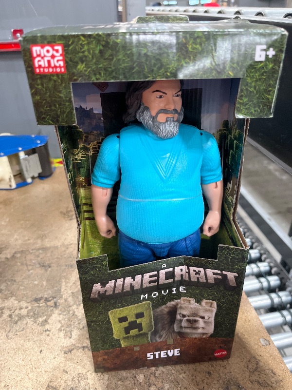 Photo 1 of Mattel Minecraft Large-Scale Action Figure, 12-inch Posable Steve Toy Collectible Inspired by A Minecraft Movie