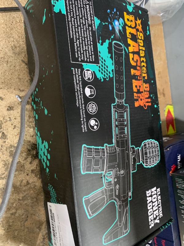 Photo 1 of 2 Pack Splatter Blasters, Full Auto Splat Blaster Toy Kits, 50000+, 10 Rs Per Seconds, 600 Hopper, Outdoor Team Game Activities Toy, 2 Rechargeable Batteries, Age 12+ Year Up