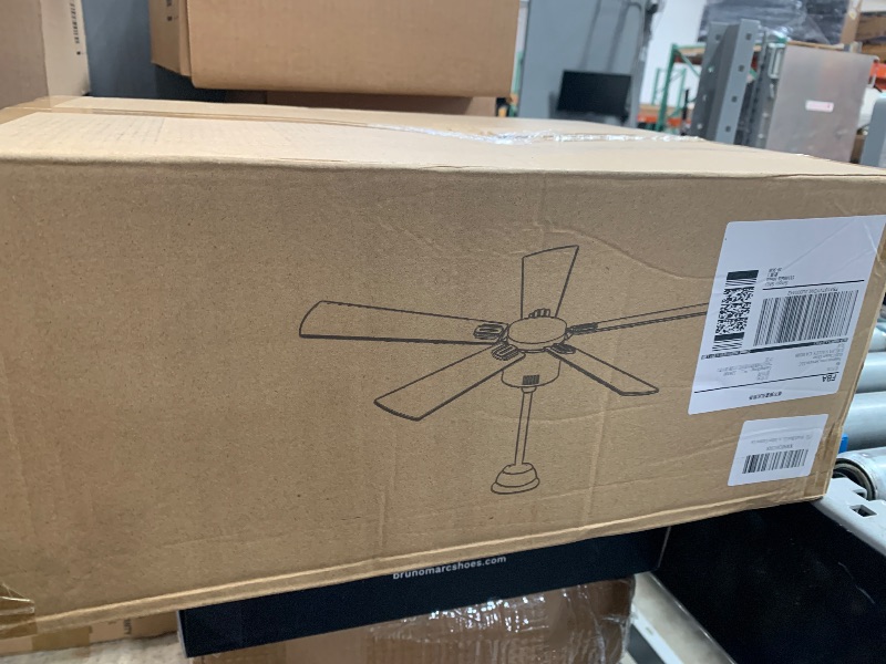 Photo 1 of FUMLTP 56 inch Black Ceiling Fans with Lights and Remote/App Control, DC Reversible Motor, Noiseless, Dimmable, 6 Speeds Low Profile Modern Ceiling Fan for Livingroom, Indoor/Outdoor Use