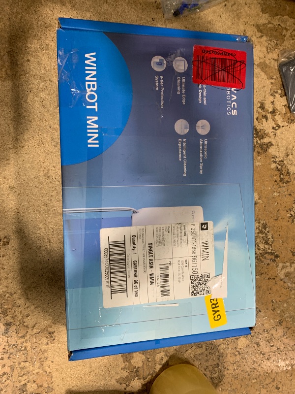 Photo 1 of ***SEE NOTES***ECOVACS WINBOT Mini Window Cleaning Robot - Compact Design, Dual Nozzles with Ultrasonic Spray, 9-Stage Protection System, Intelligent Path Planning, 3 Cleaning Modes, Anti-Slipping System