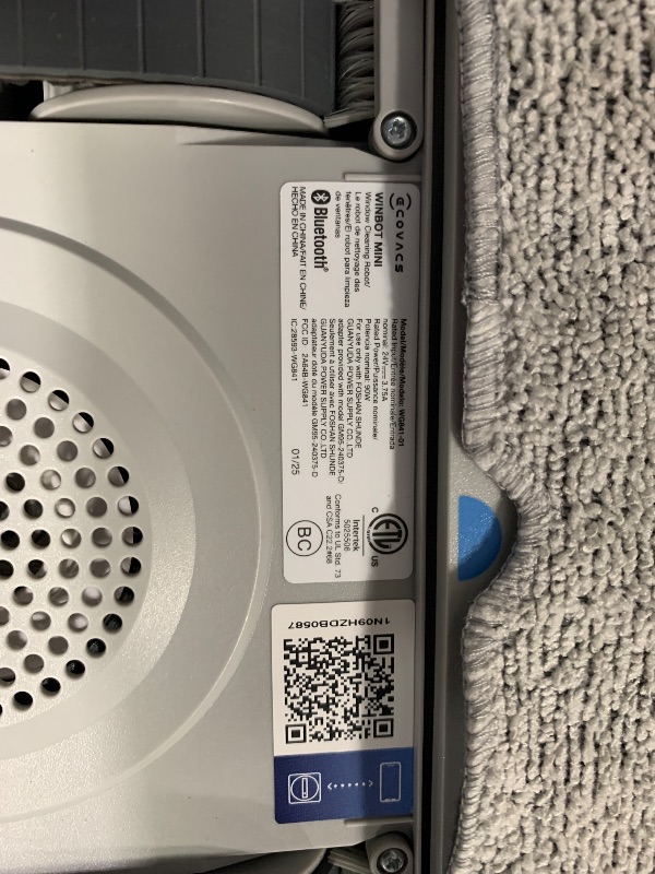 Photo 1 of ***SEE NOTES***ECOVACS WINBOT Mini Window Cleaning Robot - Compact Design, Dual Nozzles with Ultrasonic Spray, 9-Stage Protection System, Intelligent Path Planning, 3 Cleaning Modes, Anti-Slipping System