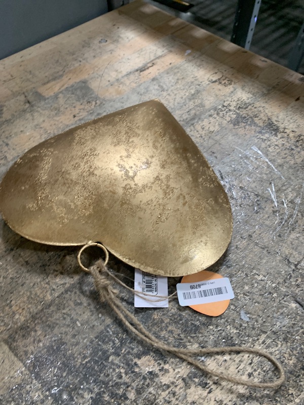 Photo 1 of **Only one** Deco 79 Rustic Metal Cowbell Decorative Bells, 20", 17", 12"H, Gold