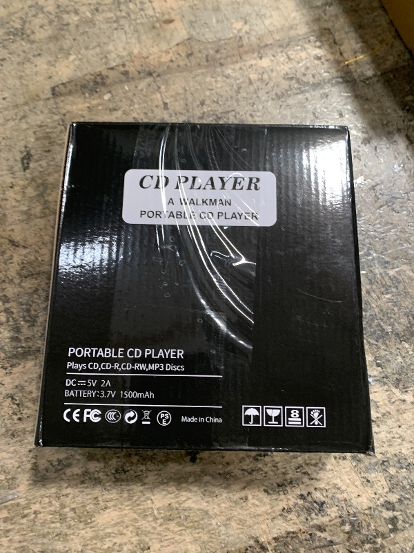 Photo 1 of M-Amazup CD Player Portable, Rechargeable Portable CD Player with Dual Speakers,Anti Skip,CD,Dual Bluetooth,FM Transmission,USB,AUX,LCD Display,Sensitive Button,Repeat,10 Speeds,Fabric White-Gray