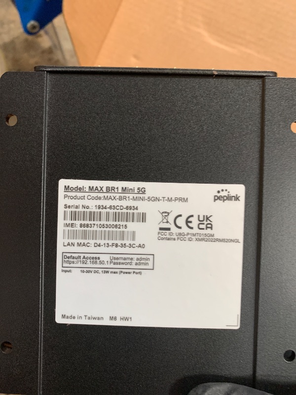 Photo 1 of Peplink Cellular Router MAX BR1 Mini - 5G Router 5G/LTE Cellular Modem 3 Ethernet LAN Connections (no WiFi/GPS) Redundant SIM Slots, Built-in eSIM Upgradeable to Dual WAN VPN Capable
