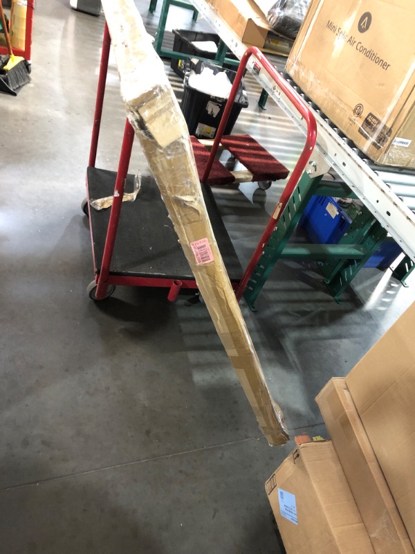 Photo 1 of ***MISSING STANDS***

brisafe Home Gym Mirror 360° Swivel on Wheels, 79" X 47" Extra Large Full Body Rolling Mirror for Yoga, Nano Film Super Lightweight Unbreakable Floor Mirror, White, 12 lbs