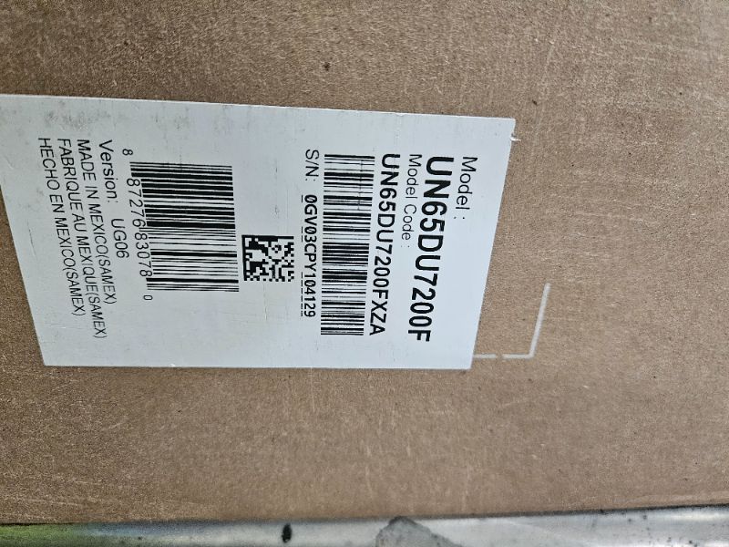 Photo 1 of ** BROKEN SCREEN, FINAL SALE ** Samsung 65-Inch Class Crystal UHD 4K DU7200 Series HDR Smart TV w/Object Tracking Sound Lite, PurColor, Motion Xcelerator, Mega Contrast, Q-Symphony (UN65DU7200, 2024 Model)
