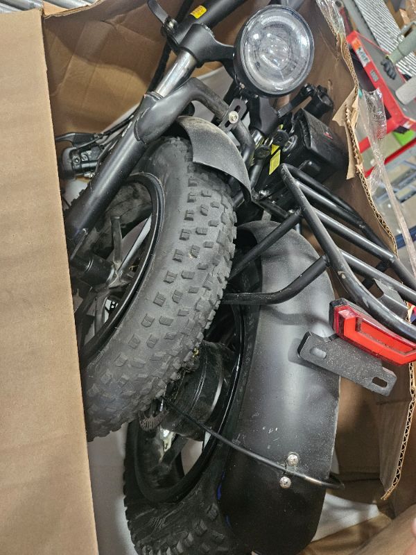 Photo 1 of ***PARTS ONLY***Windone E2 Electric Bike for Adults, Full Suspension, 48V13Ah Removable Battery, Up to 28MPH & 46.6 Miles (PAS), 750W Ebike with All-Terrain 4.0" Fat Tires, Cruise Control, UL Certified, Moped E-Bike