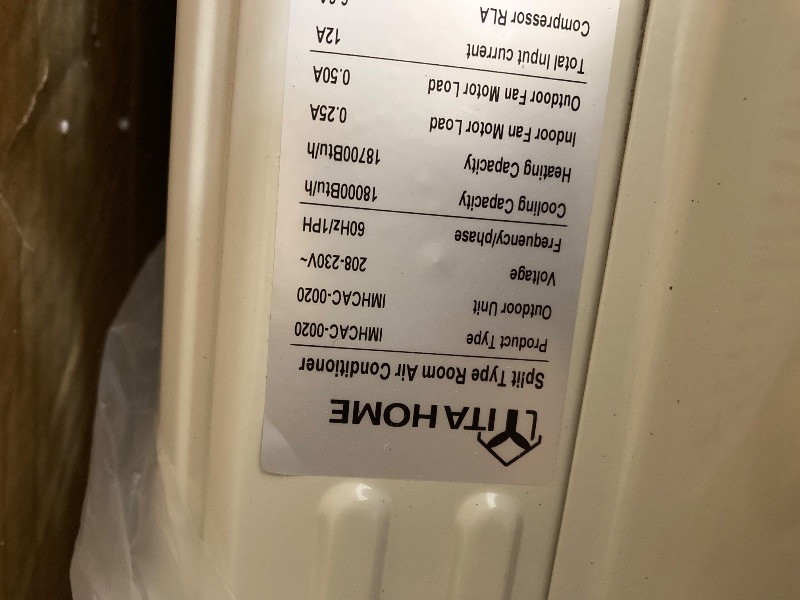 Photo 1 of YITAHOME 18000 BTU Mini Split Air Conditioner Heat Pump System, Wifi Enabled 19 SEER2 208-230V Inverter Ductless AC Cool Up to 1250 Sq. Ft, Compatible with Alexa, Complete Installation Kit, White