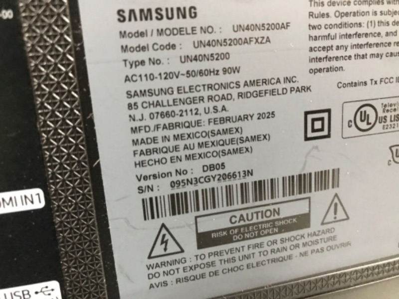 Photo 1 of **************TV COMPLETELY DESTROYED, FINAL SALE*****************

SAMSUNG 40-inch Class LED Smart FHD TV 1080P (UN40N5200AFXZA, 2019 Model)