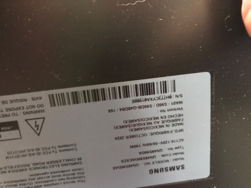 Photo 1 of ***************NON-FUNCTIONAL, FINAL SALE***************

SAMSUNG 48-Inch Class OLED 4K S90D Series HDR Smart TV w/Dolby Atmos, Object Tracking Sound Lite, Motion Xcelerator, Real Depth Enhancer, 4K AI Upscaling, Alexa Built-in (QN48S90D, 2024 Model)