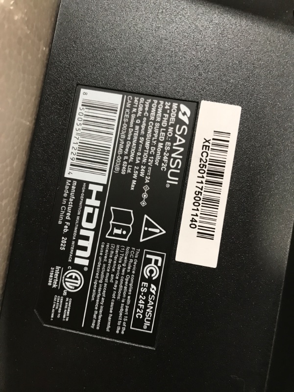 Photo 1 of *********SCREEN DAMAGED, NON-FUNCTIONAL, FINAL SALE*****************

SANSUI Monitor 24 inch 100Hz Computer Monitor?FHD 1080P PC Monitor?HDMI?FreeSync?HDR?Earphone Jack? Ergonomic Tilt for Home and Office